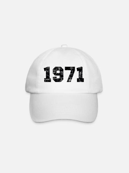 1971 - Baseballkappe - Weiß/Weiß