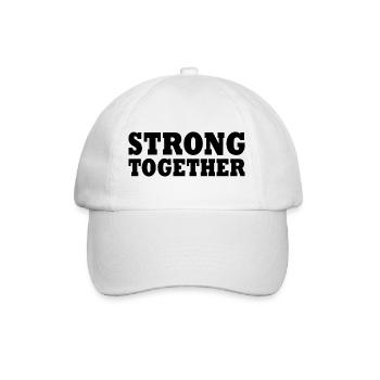 Strong together - Baseballkappe - Weiß/Weiß - Vorne