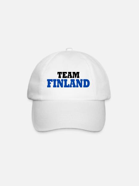 Finnland - Baseballkappe - Weiß/Weiß