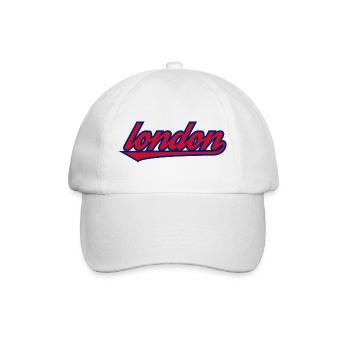London Script Retro Unterstrich - Baseballkappe - Weiß/Weiß - Vorne
