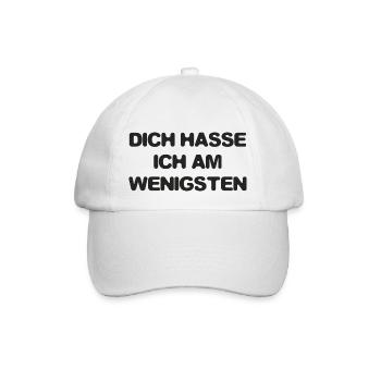 DICH HASSE ICH AM WENIGSTEN - Baseballkappe - Weiß/Weiß - Vorne