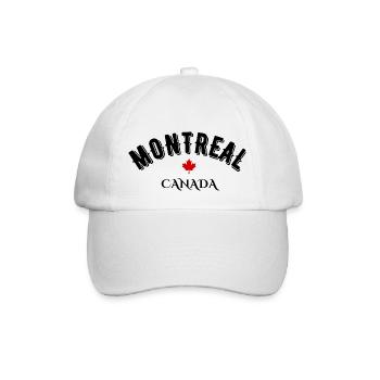 Montreal, Kanada - Baseballkappe - Weiß/Weiß - Vorne