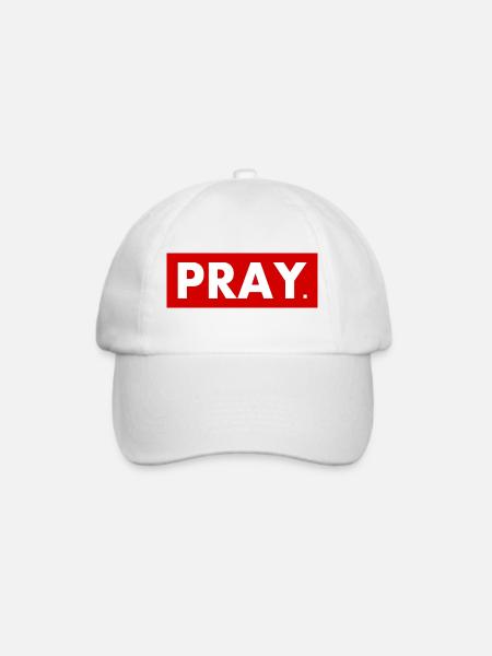 Pray - Baseballkappe - Weiß/Weiß