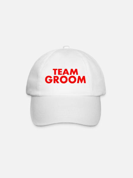 Team groom - Baseballkappe - Weiß/Weiß