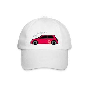 Lieblingsauto - Baseballkappe - Weiß/Weiß - Vorne