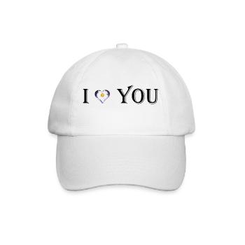 Love you - Baseballkappe - Weiß/Weiß - Vorne