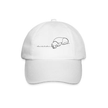 Hundeleben Unisex Casper - Baseballkappe - Weiß/Weiß - Vorne