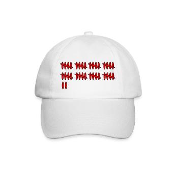 Strichliste Ergebnis 42 - Baseballkappe - Weiß/Weiß - Vorne