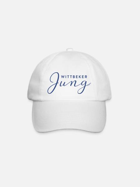 „Wittbeker Jung 2“ dunkelblau - Baseballkappe - Weiß/Weiß