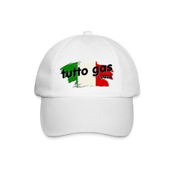 Vollgas und Pfingsten in Lignano - tutto gas 2024 - Baseballkappe - Weiß/Weiß - Vorne