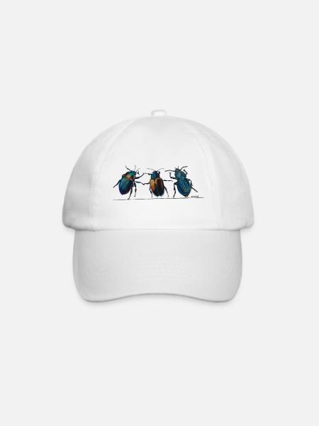 3Käfer - Baseballkappe - Weiß/Weiß