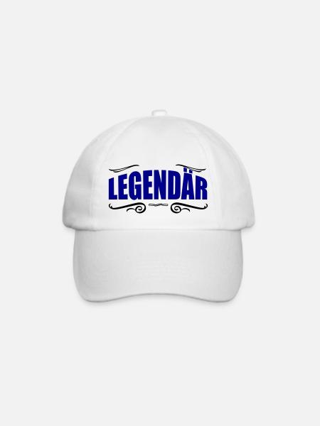legendär - Baseballkappe - Weiß/Weiß