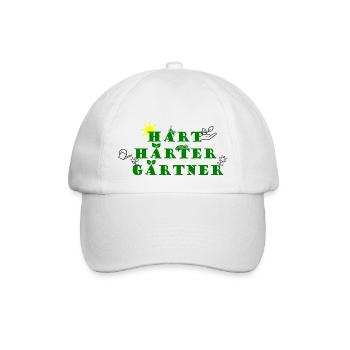 Hart, Härter, Gärtner - Baseballkappe - Weiß/Weiß - Vorne