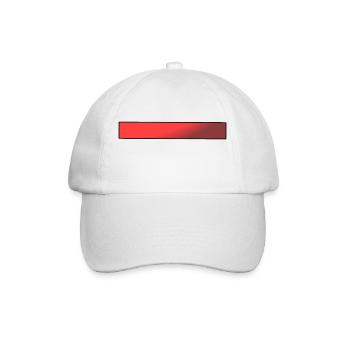 Roter Balken Farbverlauf - Baseballkappe - Weiß/Weiß - Vorne