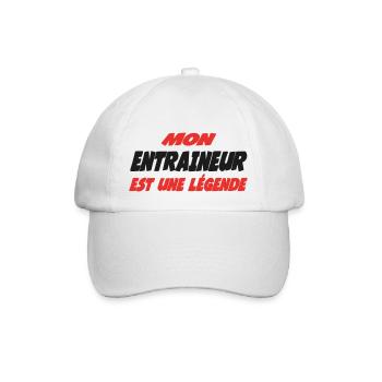 My COACH ist eine Legende - Baseballkappe - Weiß/Weiß - Vorne