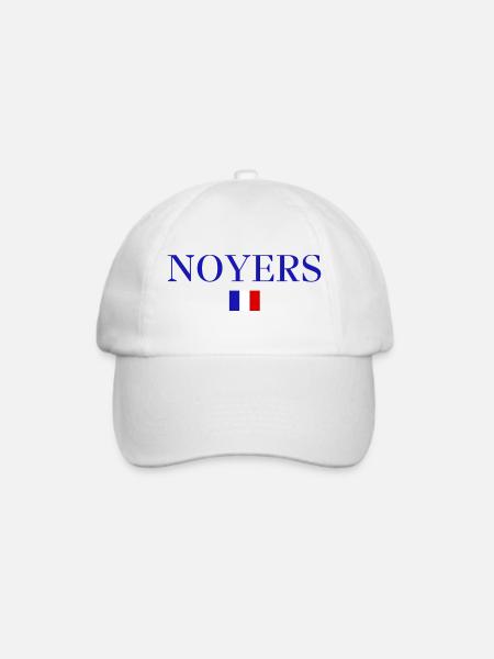 NOYERS-Französisches Flaggendesign - Baseballkappe - Weiß/Weiß
