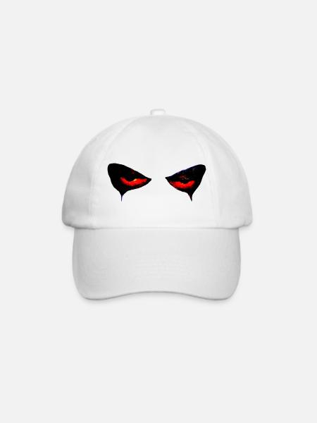 Halloween Kürbisfratze - Baseballkappe - Weiß/Weiß