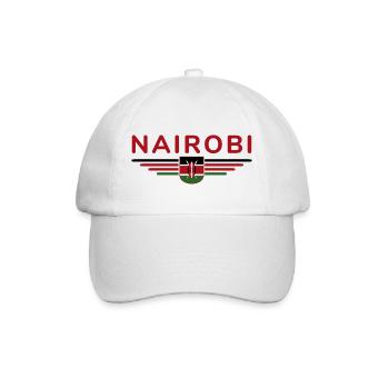 Nairobi Fans: T-Shirt für Kenia-Liebhaber - Baseballkappe - Weiß/Weiß - Vorne
