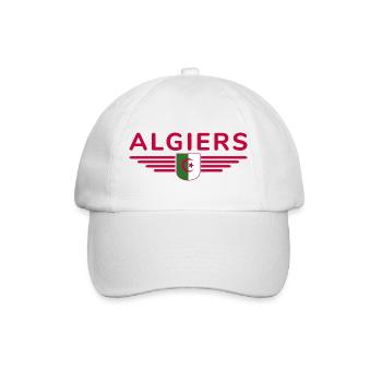 Algier Design – Hauptstadt Algeriens - Baseballkappe - Weiß/Weiß - Vorne