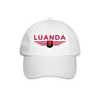 Luanda Design – Stolz der Hauptstadt - Baseballkappe - Weiß/Weiß - Vorne