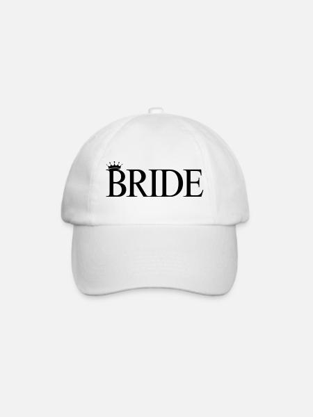 Team Bride! Personalisierbar - Baseballkappe - Weiß/Weiß