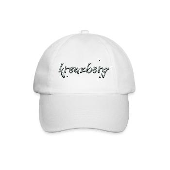 Kreuzberg Liquid Chrome Typography - Baseballkappe - Weiß/Weiß - Vorne