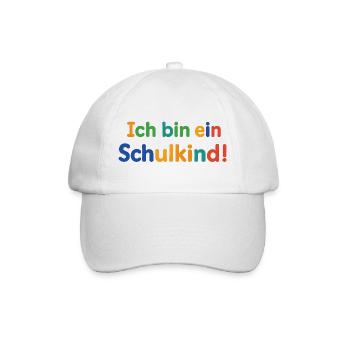 Ich bin ein Schulkind!  - Baseballkappe - Weiß/Weiß - Vorne