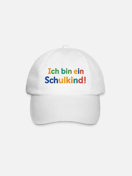 Ich bin ein Schulkind! - Baseballkappe - Weiß/Weiß