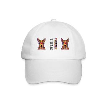 Bullterrier - Baseballkappe - Weiß/Weiß - Vorne