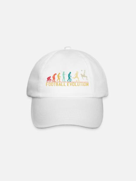 Design der Fußball-Evolution - Baseballkappe - Weiß/Weiß