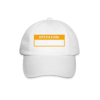 Kaufrausch Cyber Monday - Baseballkappe - Weiß/Weiß - Vorne