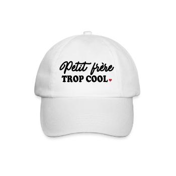 Brothers & Sisters "Zu cool" - Baseballkappe - Weiß/Weiß - Vorne