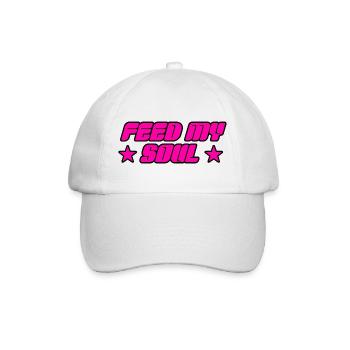 Füttere meine Seele - Baseballkappe - Weiß/Weiß - Vorne
