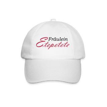 Fräulein Etepetete Schriftzug - Baseballkappe - Weiß/Weiß - Vorne