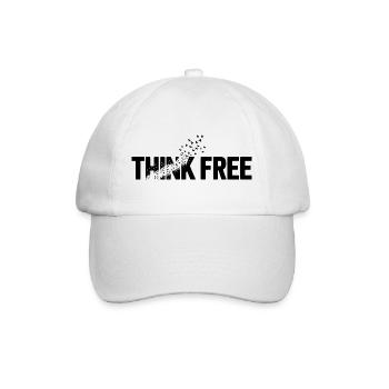 Think Free - Baseballkappe - Weiß/Weiß - Vorne