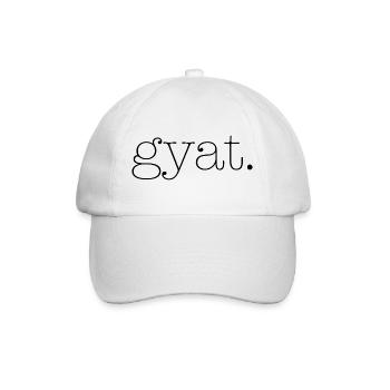 Gyat - Baseballkappe - Weiß/Weiß - Vorne
