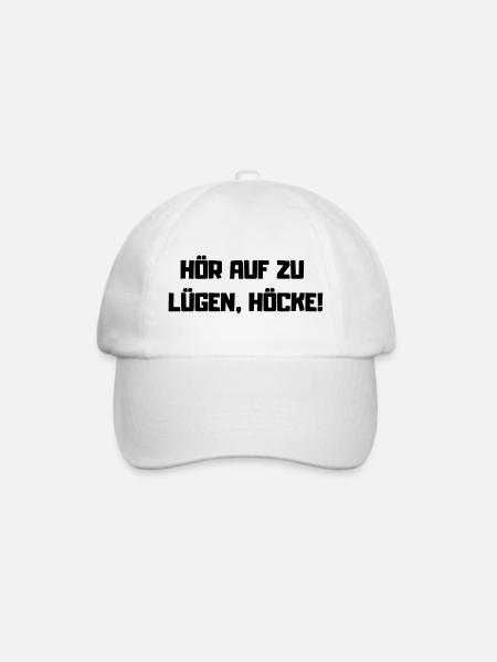 Hör auf zu lügen – Protest Parole gegen AfD - Baseballkappe - Weiß/Weiß