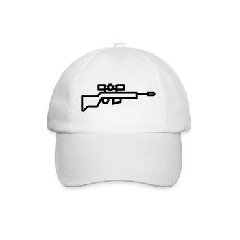 Scharfschütze - Baseballkappe - Weiß/Weiß - Vorne
