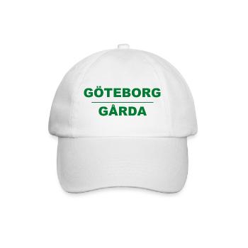 Göteborg Gårda – Grün-schwarzes Design - Baseballkappe - Weiß/Weiß - Vorne