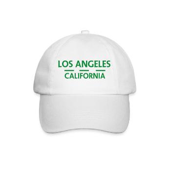 Los Angeles, Kalifornien - Baseballkappe - Weiß/Weiß - Vorne