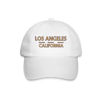 Los Angeles, Kalifornien - Baseballkappe - Weiß/Weiß - Vorne