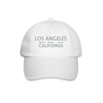 Los Angeles, Kalifornien - Baseballkappe - Weiß/Weiß - Vorne