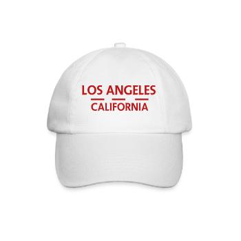 Los Angeles, Kalifornien - Baseballkappe - Weiß/Weiß - Vorne