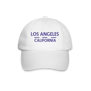 Los Angeles, Kalifornien - Baseballkappe - Weiß/Weiß - Vorne