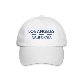 Los Angeles, Kalifornien - Baseballkappe - Weiß/Weiß - Vorne