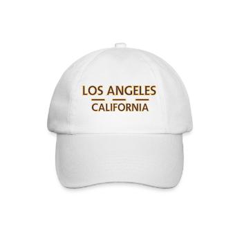 Los Angeles, Kalifornien - Baseballkappe - Weiß/Weiß - Vorne