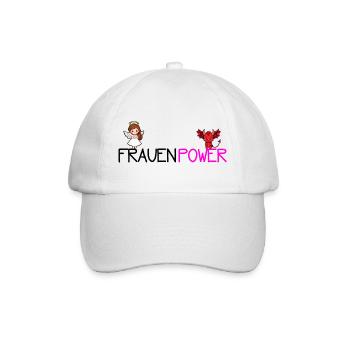 Frauenpower - Baseballkappe - Weiß/Weiß - Vorne