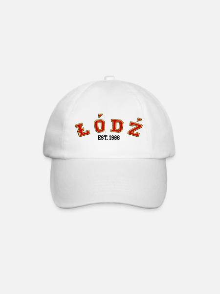 Łódź gegründet 1986 - Baseballkappe - Weiß/Weiß
