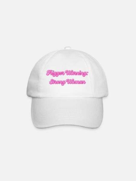 Trigger Warning: Strong Woman - Baseballkappe - Weiß/Weiß