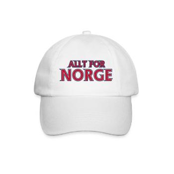Norwegens Retro-Emblem - Baseballkappe - Weiß/Weiß - Vorne